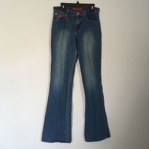 Vintage 90s Y2K Bongo Low Rise Flare Jeans Medium Wash Faded 7